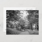 Fietsenpad - B&W Briefkaart (Voorkant / Achterkant)