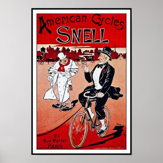 fietsenPoster: Amerikaanse fietsen snell Poster (Voorkant)