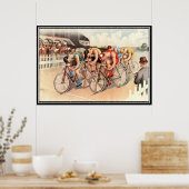  fietsenrace 1904 Poster afdrukken (Keuken)