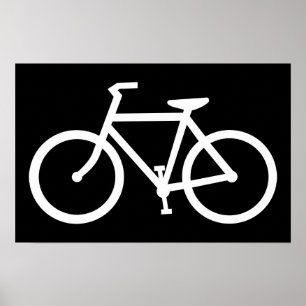 fietsensilhouet poster