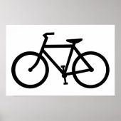 fietsensilhouet poster (Voorkant)