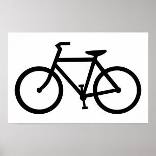 fietsensilhouet poster