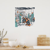Fietsenwinkel - Kunstdruk Poster (Keuken)