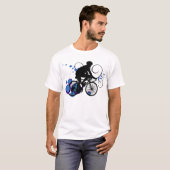 Fietser - Blauw T-shirt (Voorkant volledig)