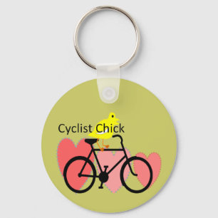 fietser CHICK-Biking, fietsenliefhebbers Sleutelhanger