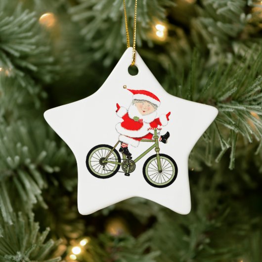 Fietser Christmas Biking Keramisch Ornament (Boom)