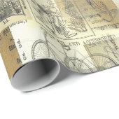  fietser en fietsadvertentiecollage cadeaupapier (Rol Hoek)