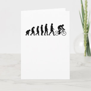Fietser Evolution Fietsgeschenk Kaart