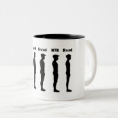 Fietser Evolution Roadie Tweekleurige Koffiemok (Voorkant rechts)