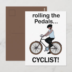 Fietser Fiets Briefkaart