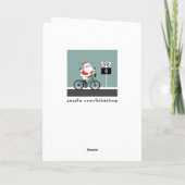 Fietser Fietsen Kerstvakantie Kaart (Achterkant)