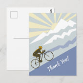 Fietser Fietsen op Mountain Road Bike Dank u Briefkaart (Voorkant / Achterkant)