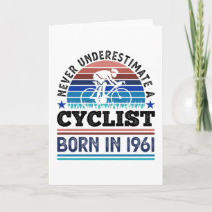 Fietser geboren in 1961 60th Birthday Gifts Cyclin Kaart
