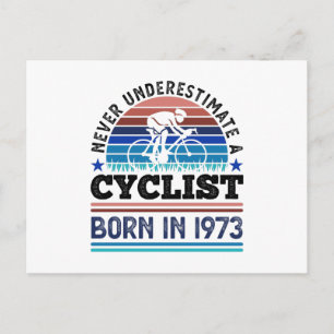 Fietser geboren in 1974 50e verjaardagscadeaus fie briefkaart