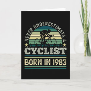 Fietser geboren in 1983 40th Birthday Gift Cycling Kaart