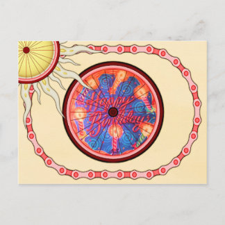 Fietser Happy Birthday Briefkaart