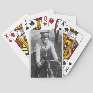 fietser in Bloomers Pokerkaarten