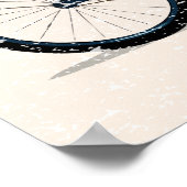 Fietser Kat op een fiets Poster (Hoek)