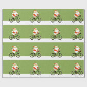 Fietser Kerstmis Fiets Gift Cadeaupapier (Vlak)