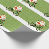 Fietser Kerstmis Fiets Gift Cadeaupapier (Hoek)