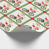 Fietser Kerstvakantie Cadeaupapier (Hoek)