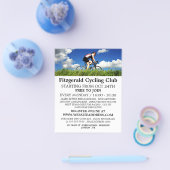 Fietser op gras, Adverteren fietsclub Flyer (Enkel)
