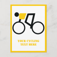 Fietser rijden op zijn fiets verticaal