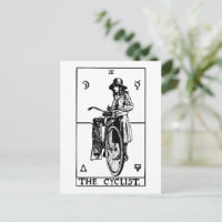 Fietser Tarotkaart Vintage Fietillustratie
