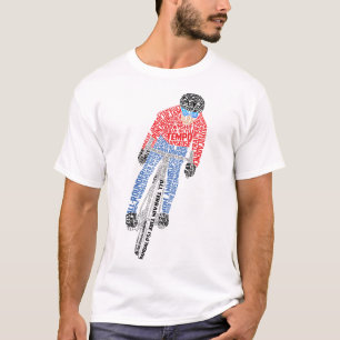 Fietser Word Art Fiets T-shirt