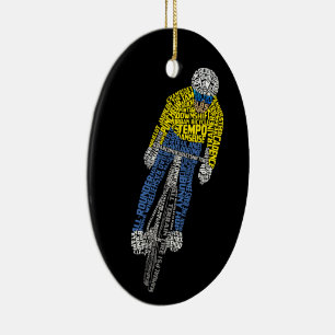 Fietser Word Art Fietsen Keramisch Ornament