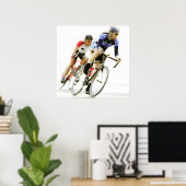 Fietserracers -Kleur -4 Poster (Thuiskantoor)