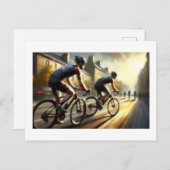 Fietsers, Briefkaart (Voorkant / Achterkant)