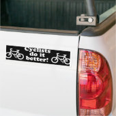 fietsers doen het beter bumpersticker (Op Truck)