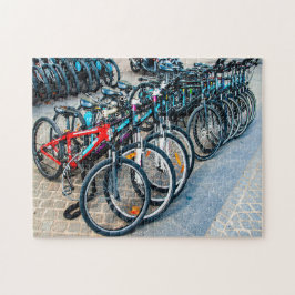 Fietsers Fietsen Parkeren Jigsaw Puzzel