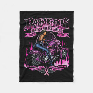 fietsers tegen borstkanker vechten voor een echte fleece deken