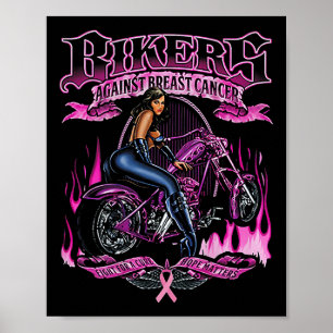 fietsers tegen borstkanker vechten voor een echte poster