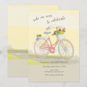 Fietsfeest voor Meisjes Kaart (Voorkant / Achterkant)