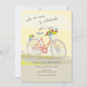 Fietsfeestje voor Meisjes Kaart