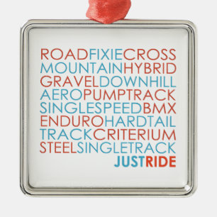 Fietsfietsen fietsen, fietsen, bergen, alleen rijd metalen ornament