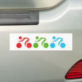 Fietsfilters in actie bumpersticker (Op auto)