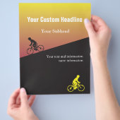Fietsgebeurtenisbrochure met aangepaste tekst flyer (Hand)