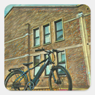 Fietsgeschenken voor haar vierkante sticker