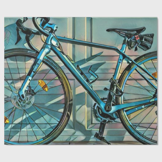 Fietsgeschenken voor vader cadeaupapier (Vlak)