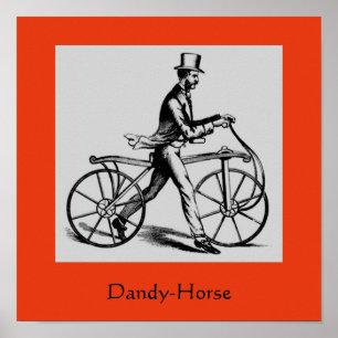  fietsgeschiedenis van begin 1800: Dandy-Horse Poster