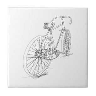 Fietsgrafiek Tegeltje