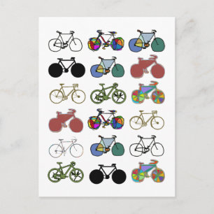 fietsgroepafbeeldingen briefkaart