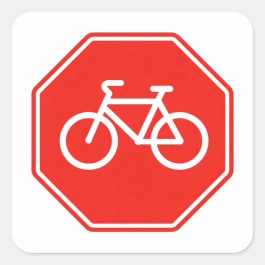 Fietshalte Vierkante Sticker (Voorkant)