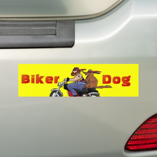 fietshond bumpersticker (Op auto)