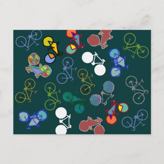 Fietsillustratie Briefkaart (Voorkant)