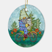 Fietskabouter Keramisch Ornament (Links)